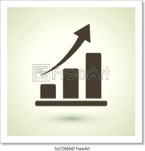 561x581 Free Art Print Of Infographic Bar Chart Icon Retro Style