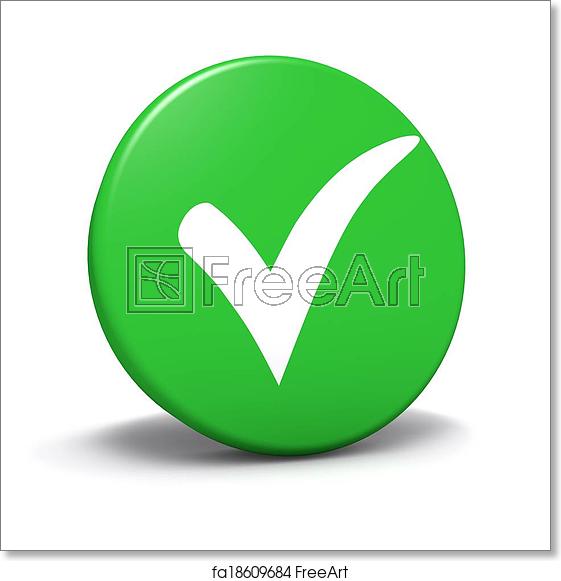 561x581 Free Art Print Of Check Mark Symbol Green Button Check Mark