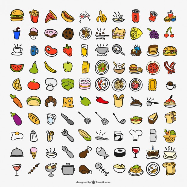 626x626 Drawing Cooking Color Icons Free Vector Free Icon Packs Ui