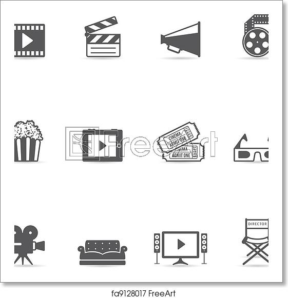 561x581 Free Art Print Of Single Color Icons
