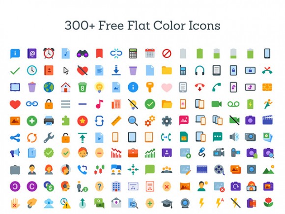 580x435 Flat Color Icons