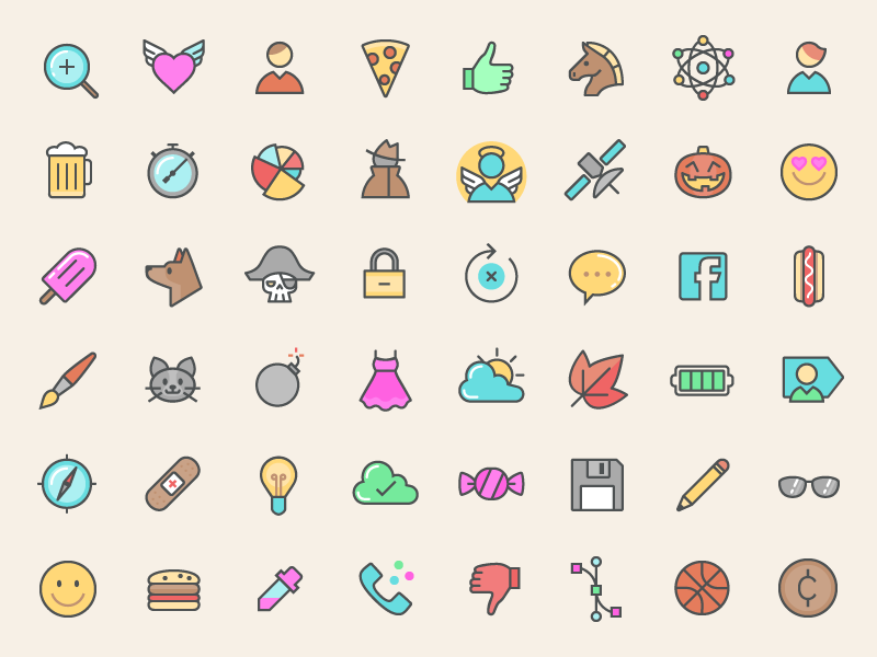 800x600 Free Color Line Icons