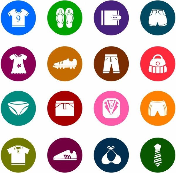 600x591 Clothing And Accessories Color Icons Free Vector In Adobe