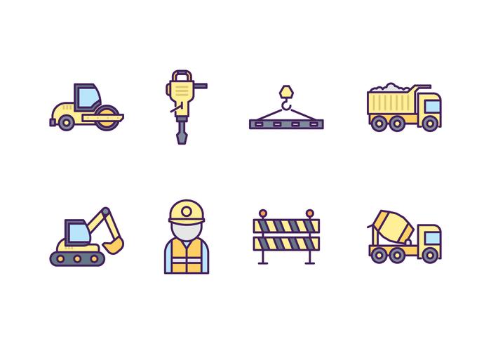 700x490 Free Road Construction Icon Set