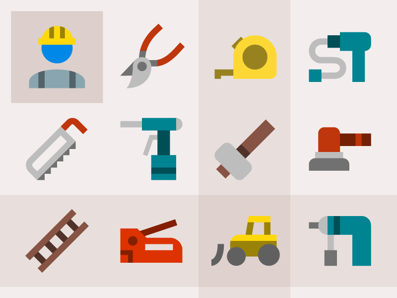 800x600 Material Construction Icons