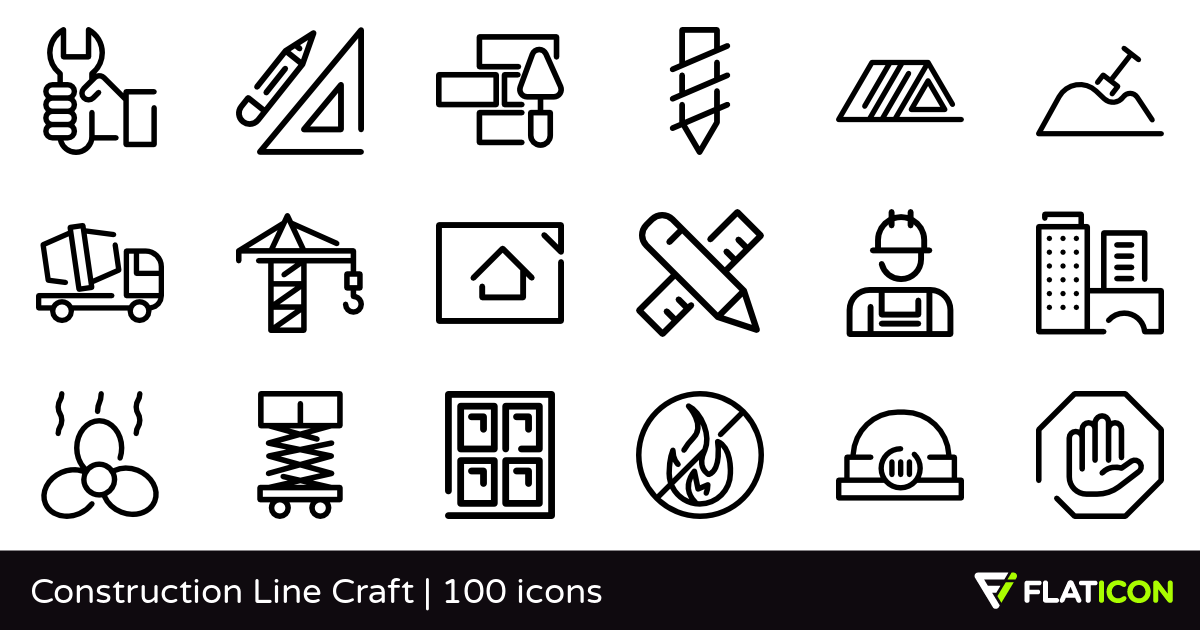 1200x630 Free Vector Icons Of Construction Line Craft Designed