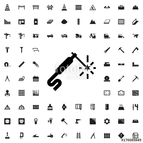 500x500 Welding Icon Set Of Filled Construction Icons Stock Image