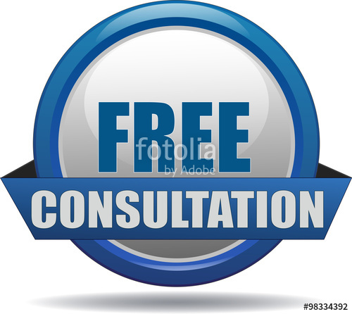 500x446 Free Consultation Realistic Modern Glossy Vector Sign