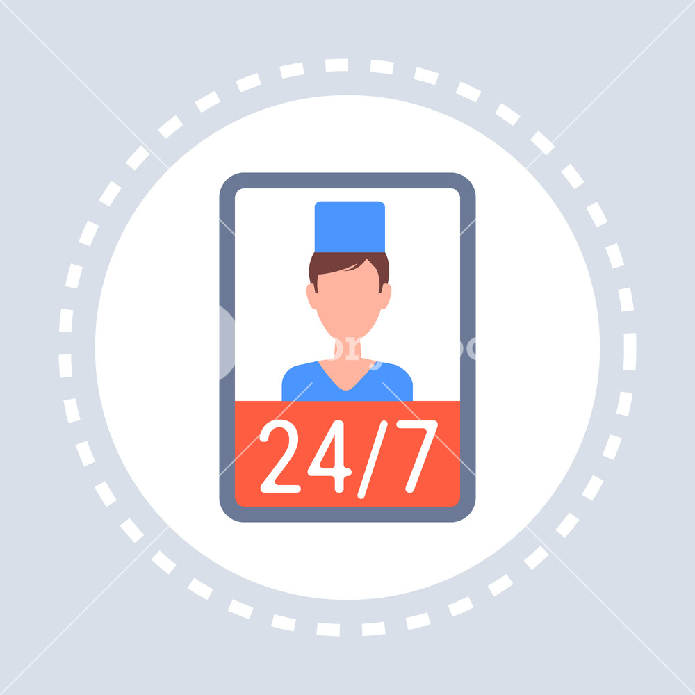 1000x1000 Male Doctor Online Consultation Mobile Application Smartphone