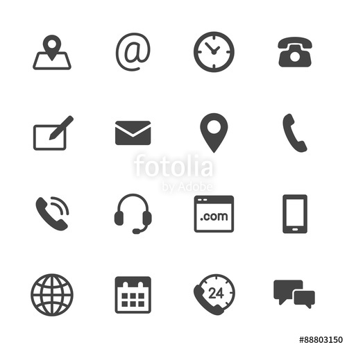 500x500 Contact Icons Stock Image And Royalty Free Vector
