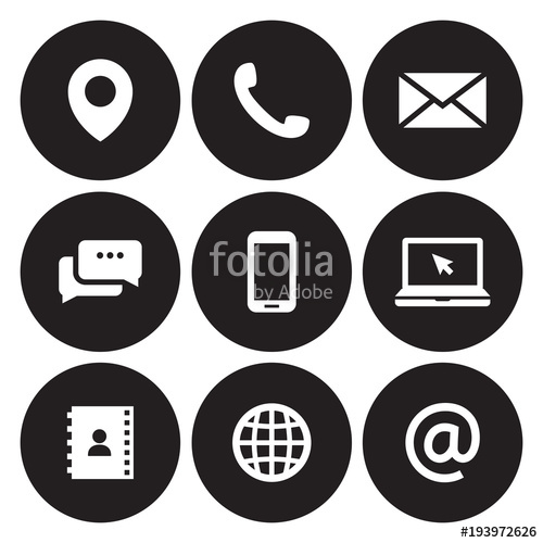 500x500 Contact Us Icons Stock Image And Royalty Free Vector