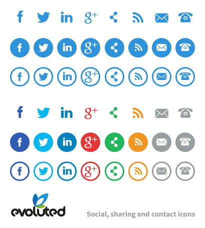409x456 Free Social Media, Share Contact Icons Think Tank