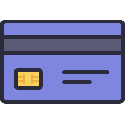 256x256 Credit Card Icon Outline Filled