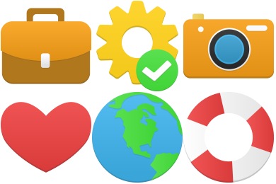 390x260 Free Icons Iconset Flatastic Icons
