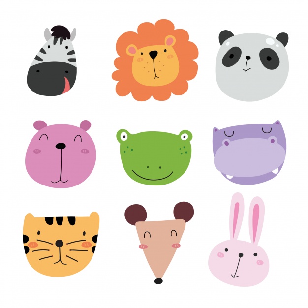 626x626 Cute Animal Icons Collection Vector Free Download
