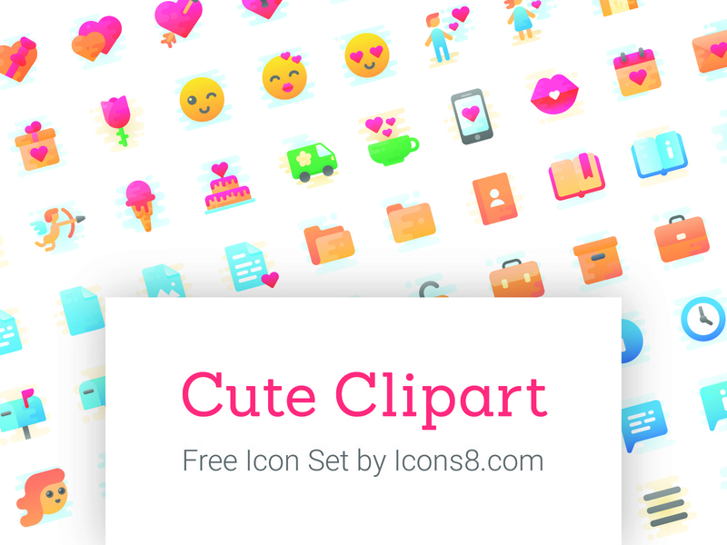 800x600 Free Cute Clipart Icon Set