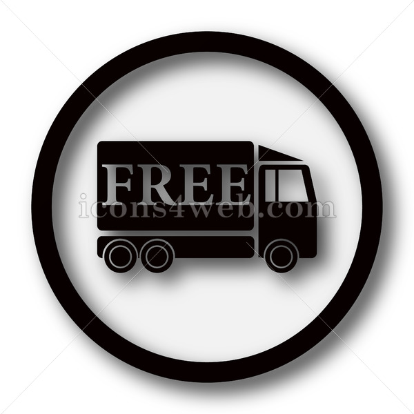 600x600 Free Delivery Truck Simple Icon Free Delivery Truck Simple Button