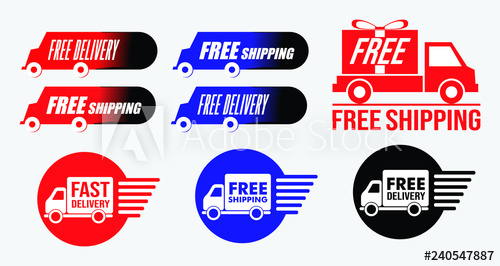 500x266 Simple Free Shipping Or Free Delivery Icon Suitable For Web