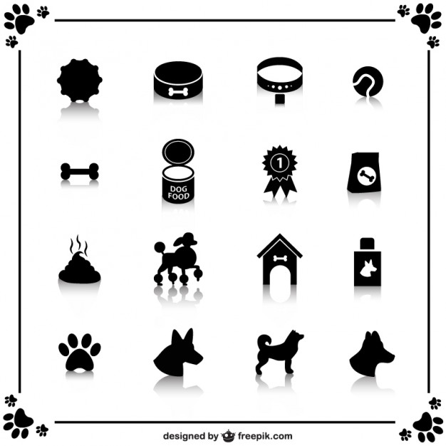 Black Dogs Icons Vector Free Download 626x626 Black Dogs Icons Vector Free Download