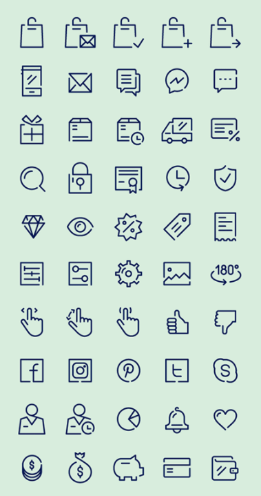 379x718 Best Shopping And E Commerce Icon Sets