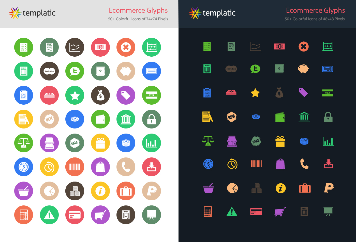 1400x953 Templatic Ecommerce Glyphs Free Icon Set