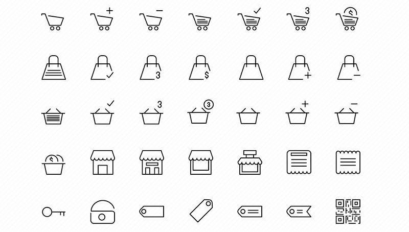 800x454 Free Ecommerce Shopping Icon Sets
