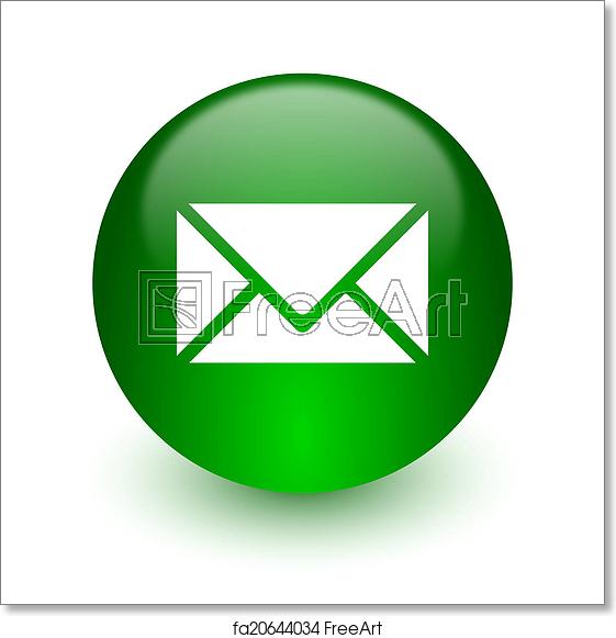 561x581 Free Art Print Of Email Icon Green Glossy Web Icon Freeart