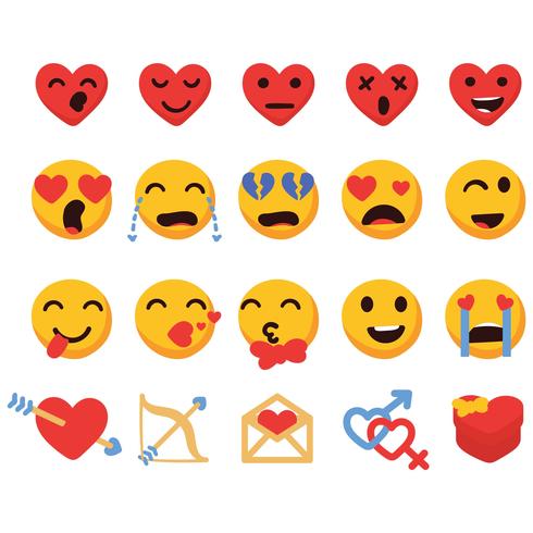 490x490 Valentine Emoji Set