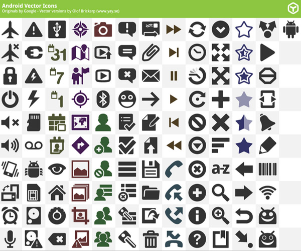 600x502 Android Vector Icons Pack