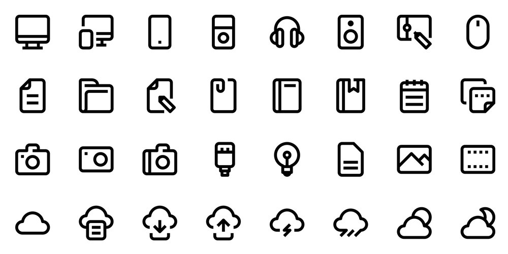 1000x500 Best Free Icon Sets