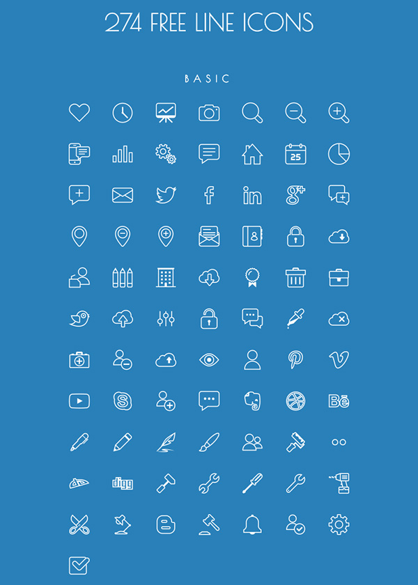 600x840 Free Download Vector Line Icons