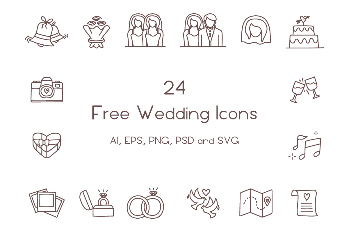 1200x800 Free Wedding Icons