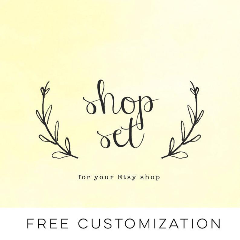 794x794 Etsy Shop Set Kit Cover Photo Banner Shop Icon Pastel Etsy