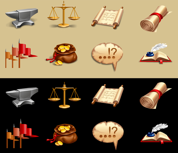 Free Vector Fantasy Icons 600x516 Free Vector Fantasy Icons