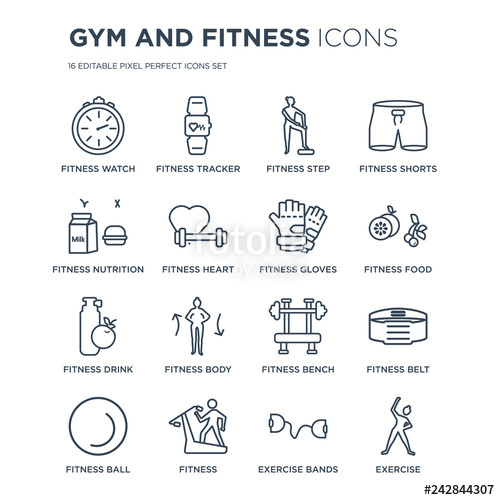 Fitness Icon Bundle Graphic By Vintagiodesign · Creative, 44% OFF