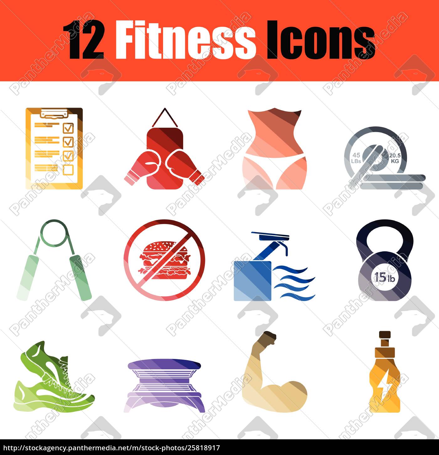 1400x1450 Fitness Icon Set