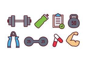 286x200 Gym Icons Free Vector Art