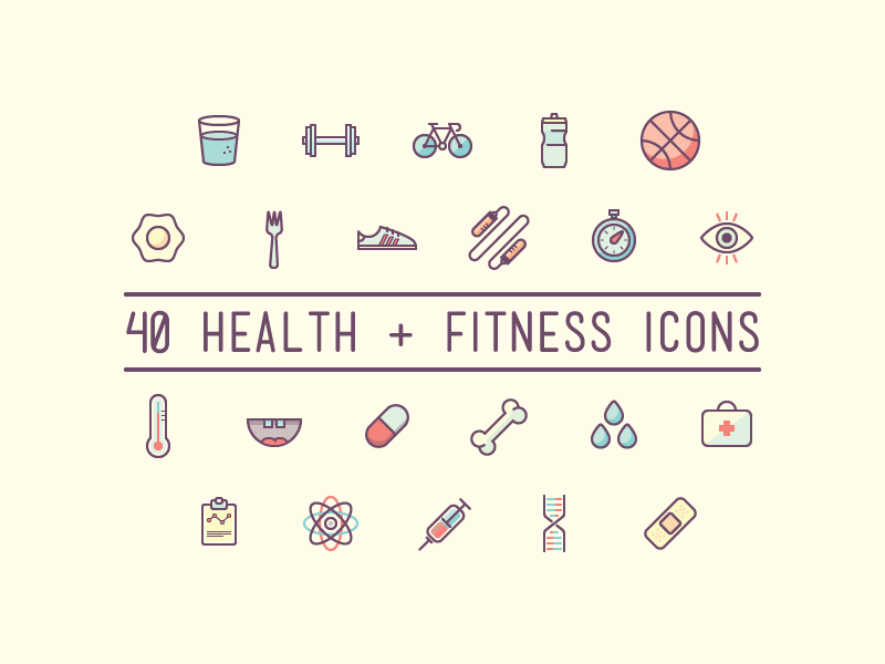 800x600 Health Fitness Icons