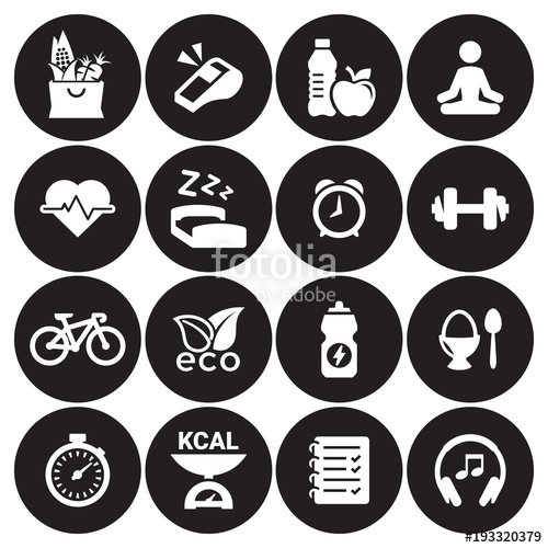 500x500 Health And Fitness Icons Stock Image And Royalty Free Vector