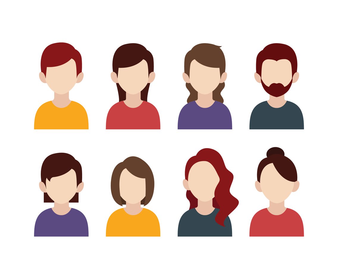 Free People Hairstyle Flat Icons Vector Art Graphics 1136x936 Free People Hairstyle Flat Icons Vector Art Graphics