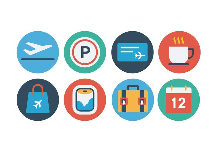 700x490 Free Airport Flat Icon Set