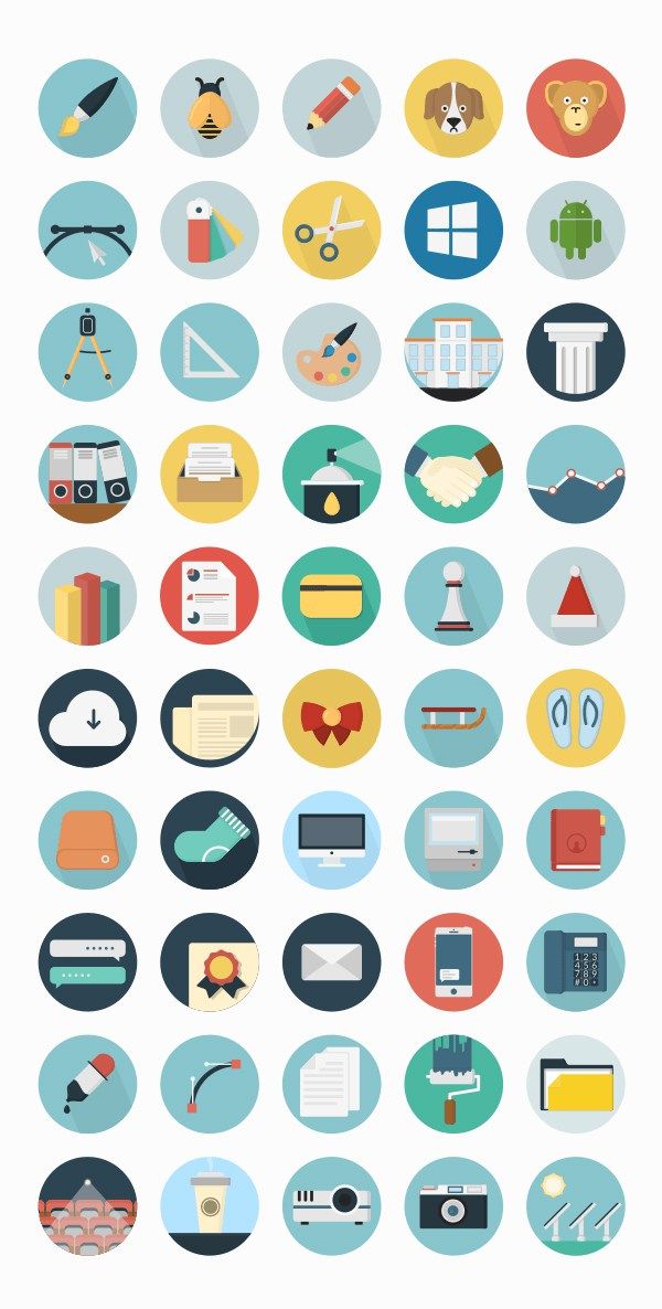 600x1186 Professional Free Flat Icons Set Icon Design