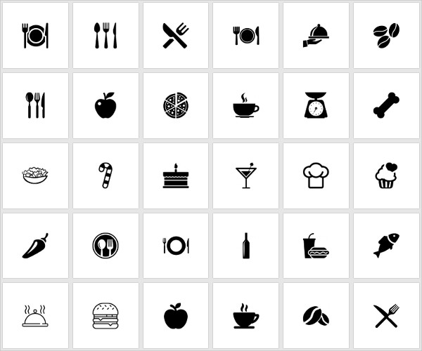 600x500 Food Icon Vector