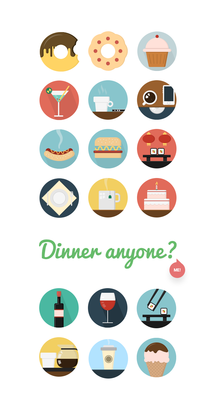 700x1316 Food Drink Icons Creative Tail