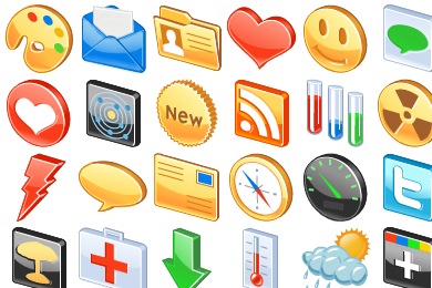 390x260 Free Glossy Iconset