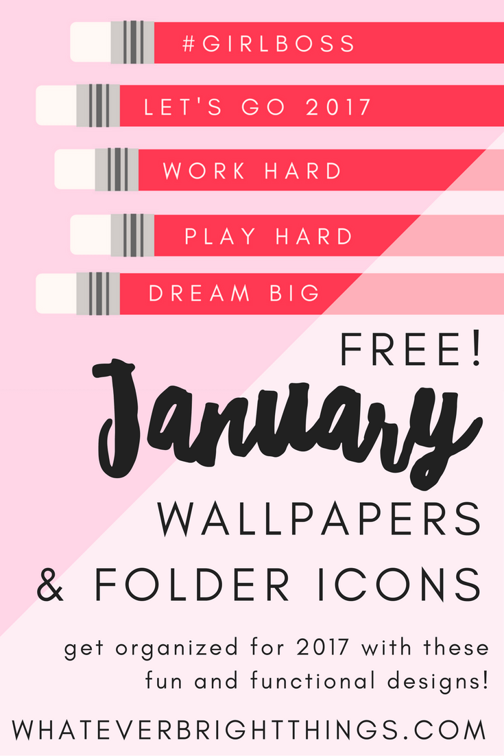 735x1102 January Wallpapers Folder Icons Whatever Bright Things