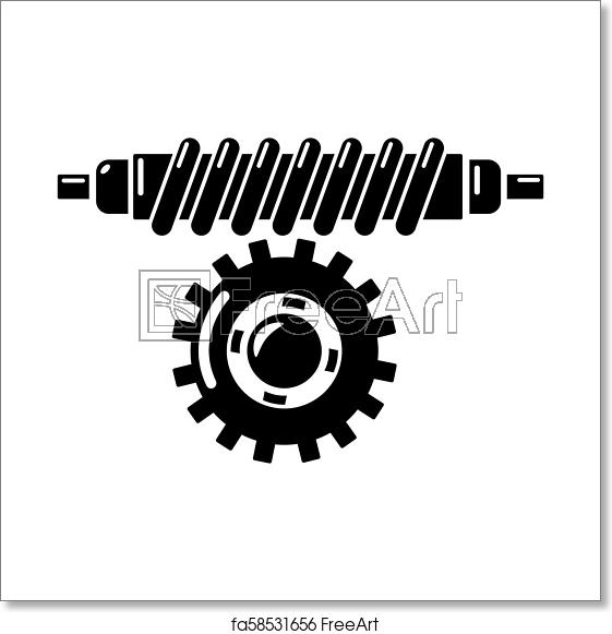 561x581 Free Art Print Of Worm Gear Icon, Simple Style Worm Gear Icon