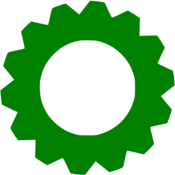 256x256 Green Gear Icon