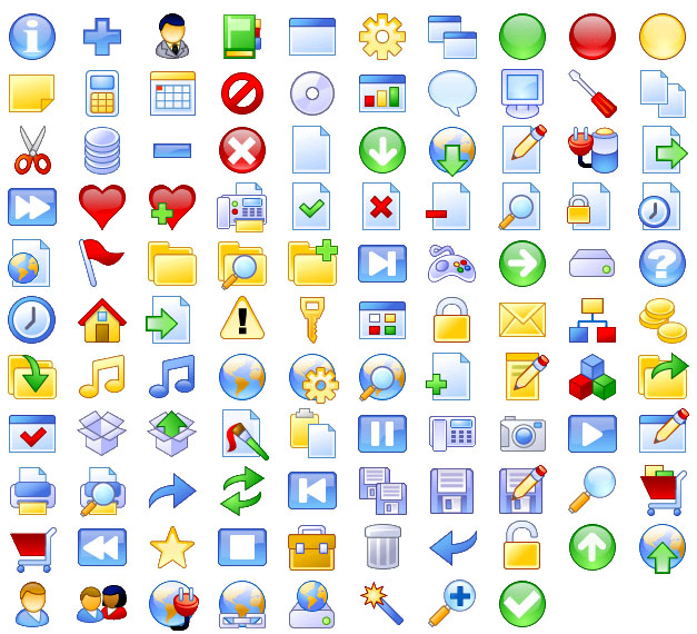 627x570 System Of Four Small Icons Gif Material
