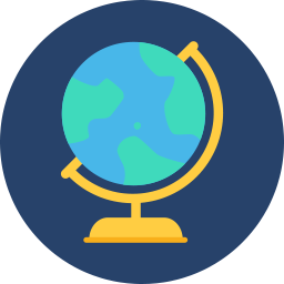 256x256 Globe Icon Flat